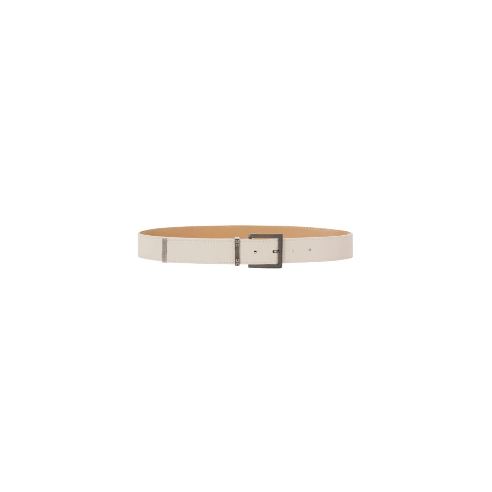 Elisabetta Franchi Hoge Taille Riem Broek Beige Dames