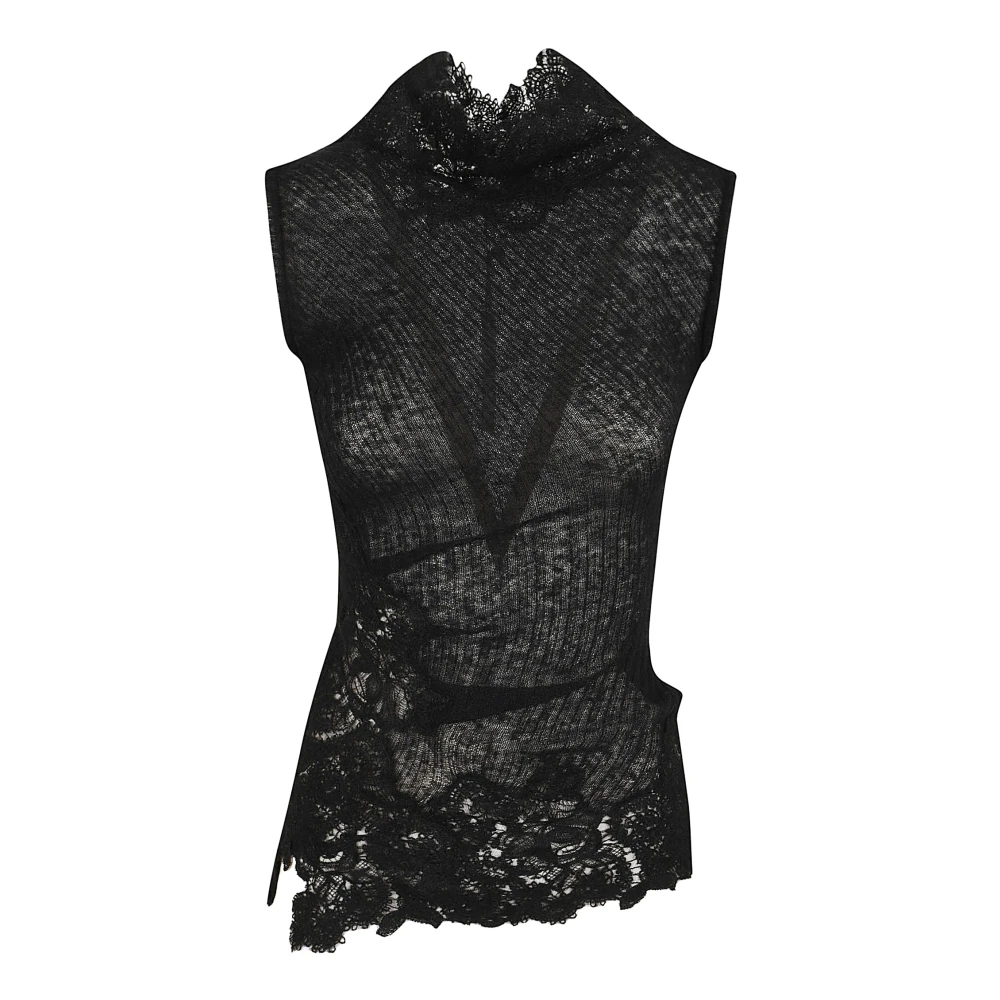 Ermanno Scervino Zwarte Topkleding voor Vrouwen Black Dames