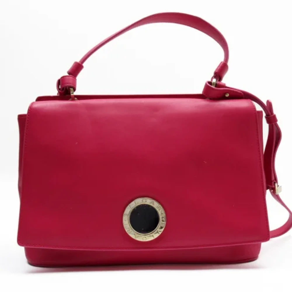 Bvlgari Vintage Pre-owned Leather handbags Pink Dames