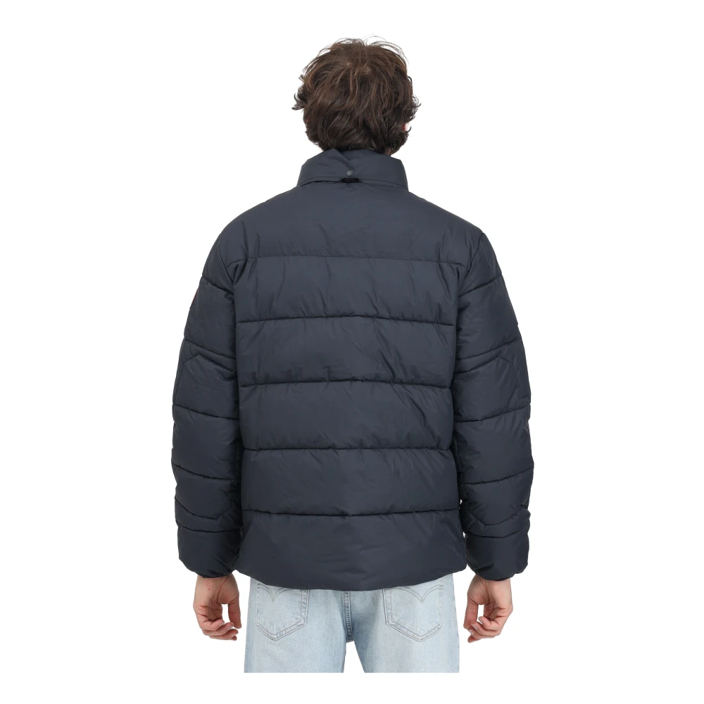 Napapijri Zwarte Rainforest Puffer Jas Mannen Black Heren
