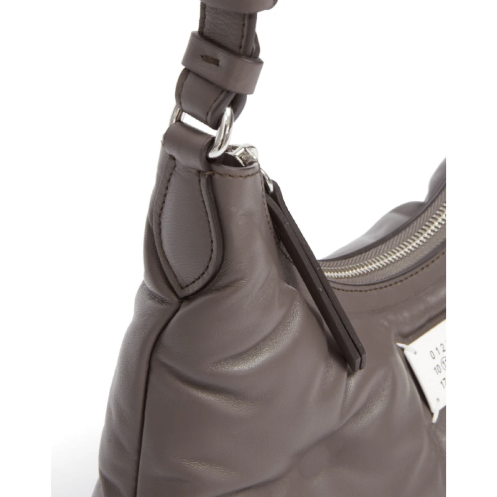 Maison Margiela Taupe Grijs Lamsleren Schoudertas Gray Dames