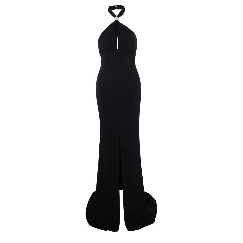 Elisabetta Franchi Rode Loper Zwarte Avondjurk Black Dames