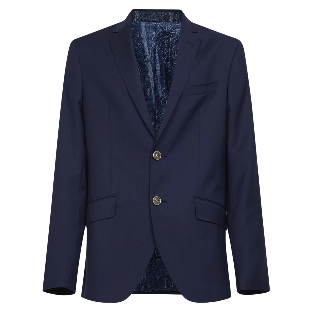 Etro Mannelijk Blauw Jassen Heren, Xl, Blazers