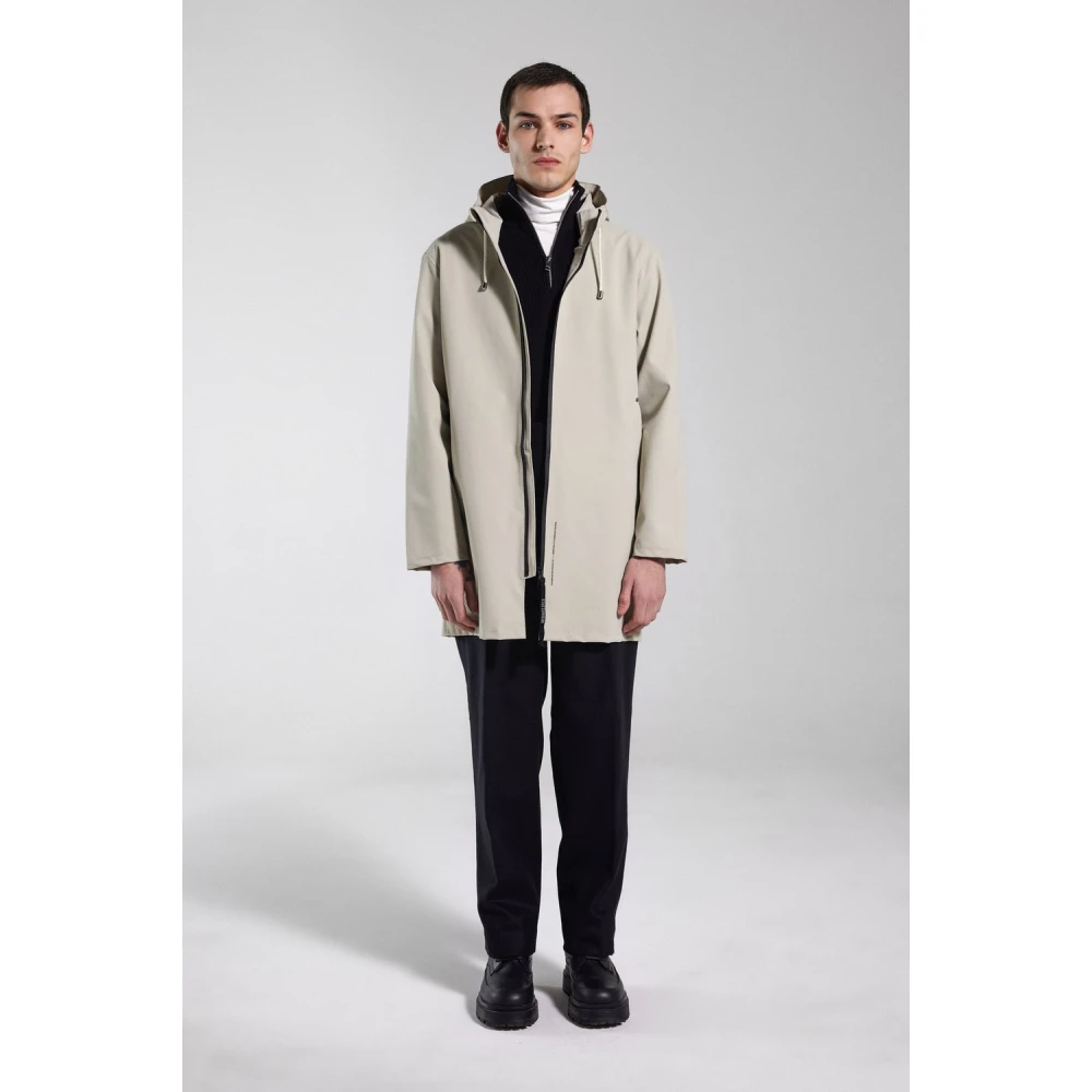 Stutterheim Lichtgewicht Waterdichte Rits Regenjas Beige Heren