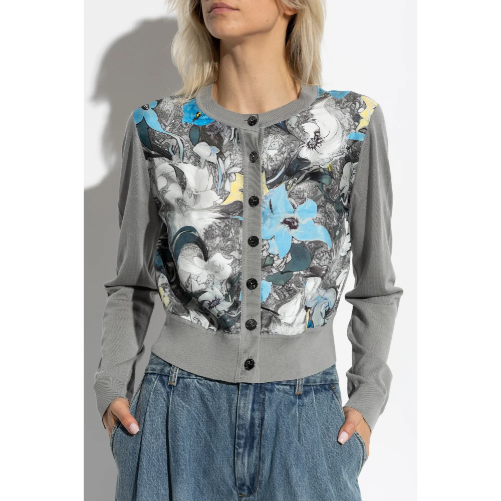 TORY BURCH Vest met bloemenpatroon Gray Dames