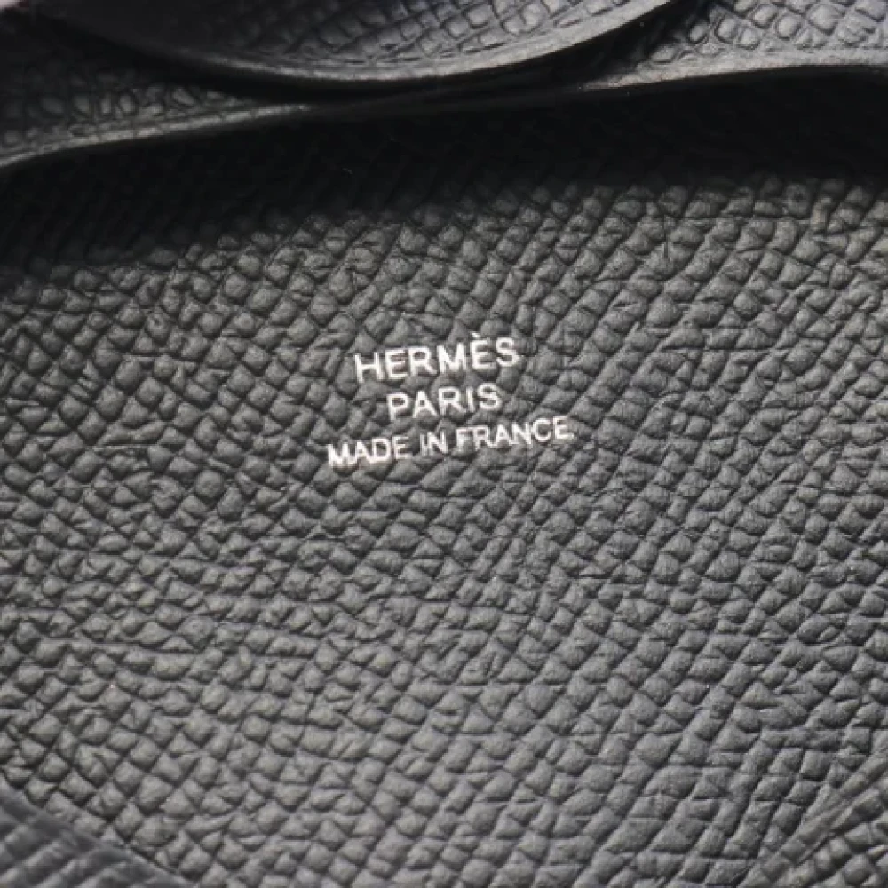 Hermès Vintage Pre-owned Leather wallets Black Dames