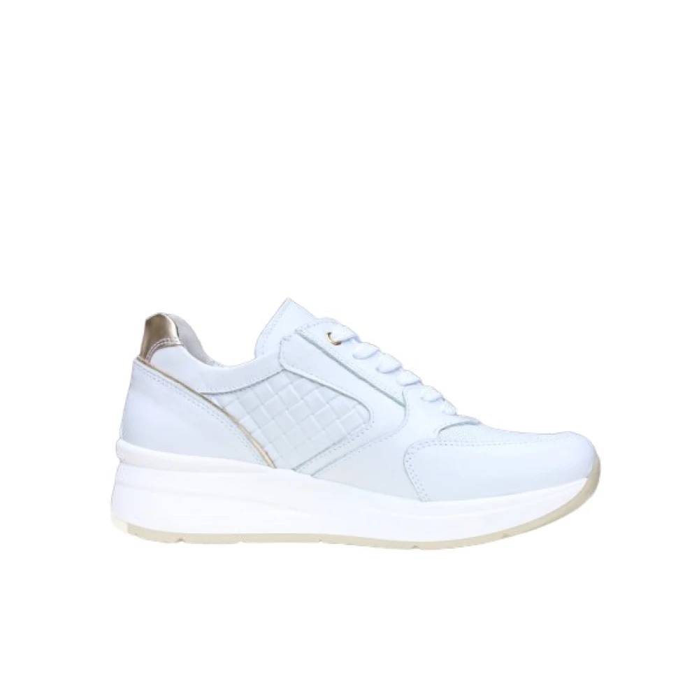 Nerogiardini Sportieve leren sneakers Heren Schoenen Wit