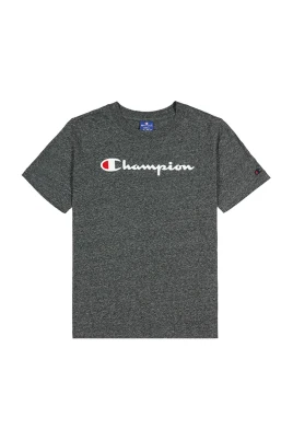 T-shirt med rund hals och logotyptext