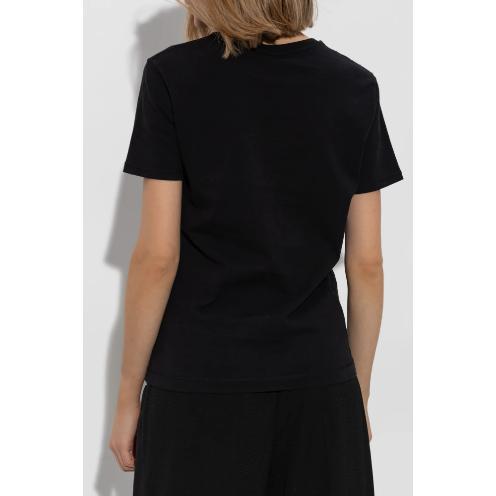 PS By Paul Smith T-shirt met geborduurd logo Black Dames