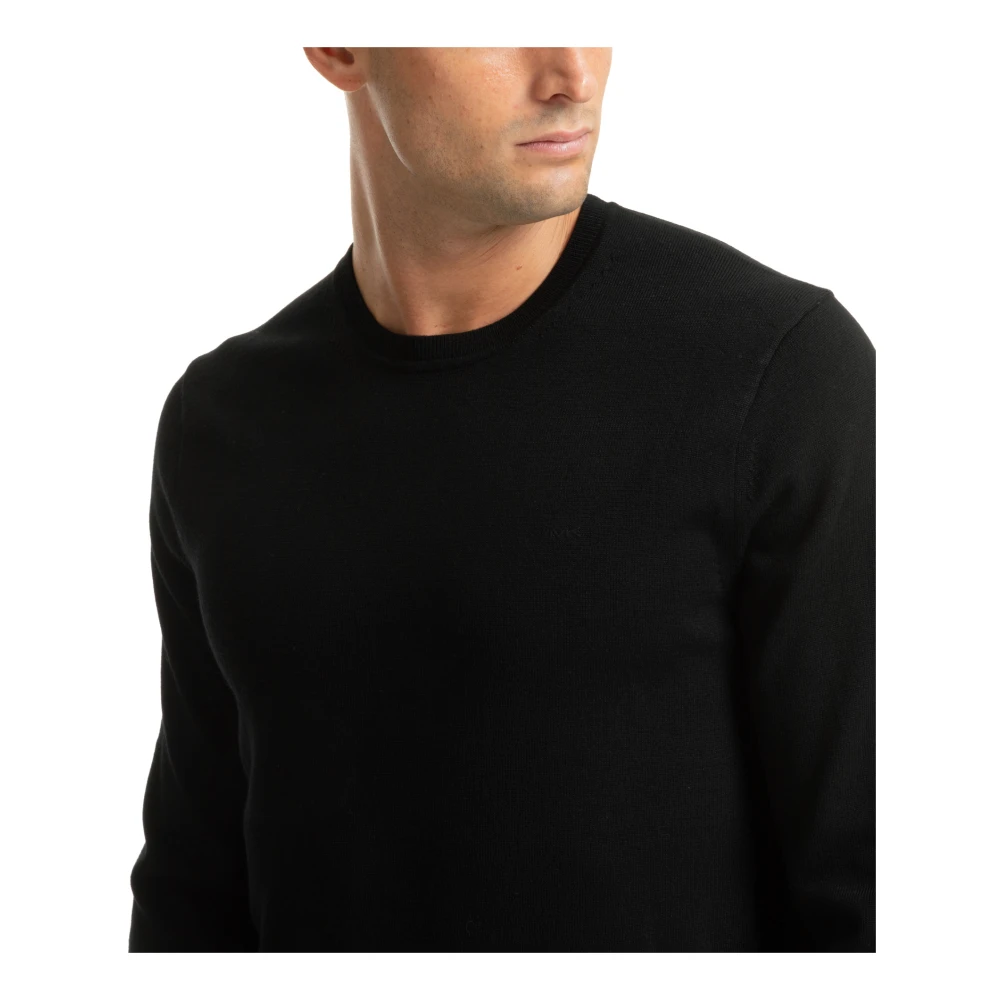 Michael Kors Simpele trui met logo borduursels Black Heren