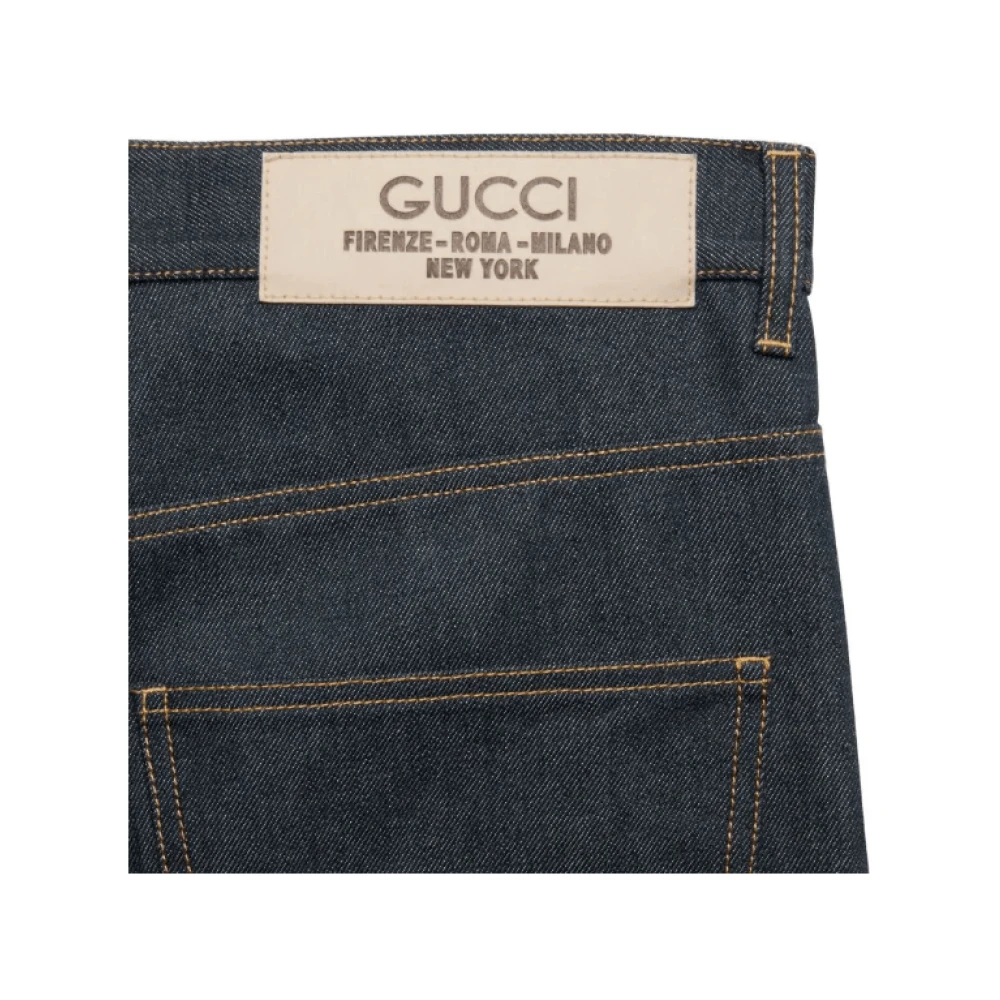 Gucci mid-rise wide-leg jeans blauw Blue Heren