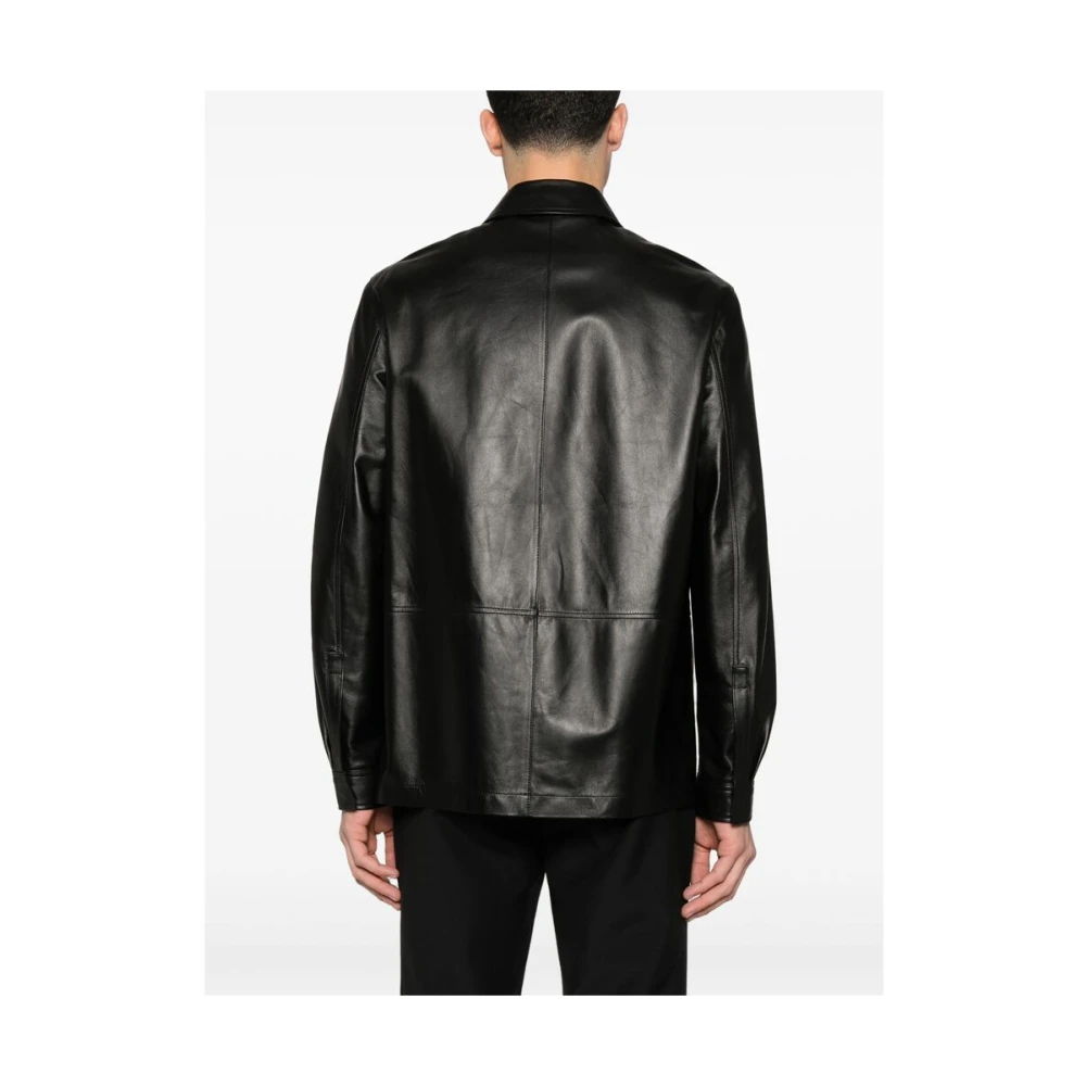 Tagliatore Leren bovenkleding Black Heren