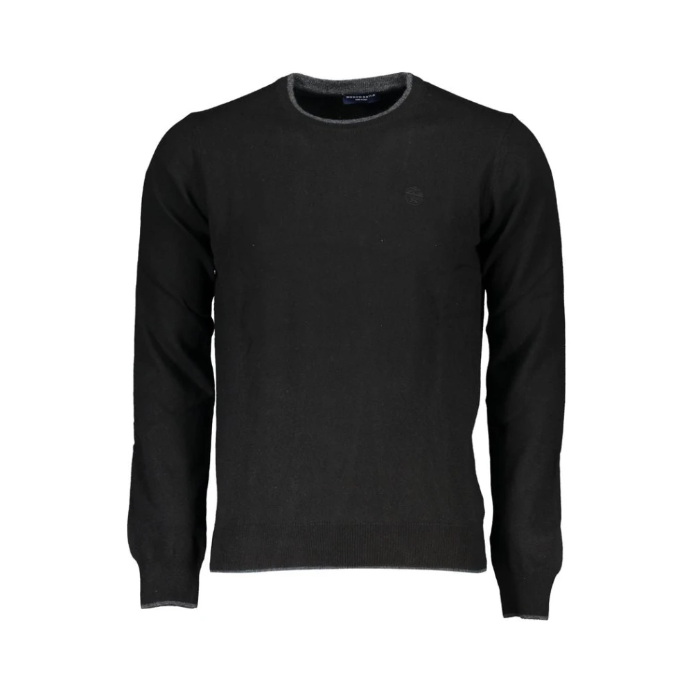 North Sails Elegante Contrast Geborduurde Trui Black Heren