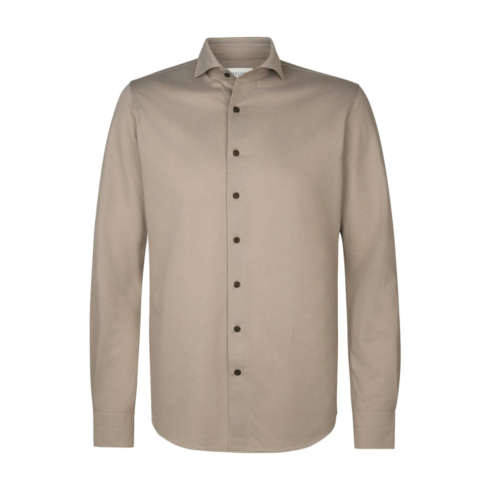 Profuomo X-Cutaway Overhemd in Middelbruin Brown Heren