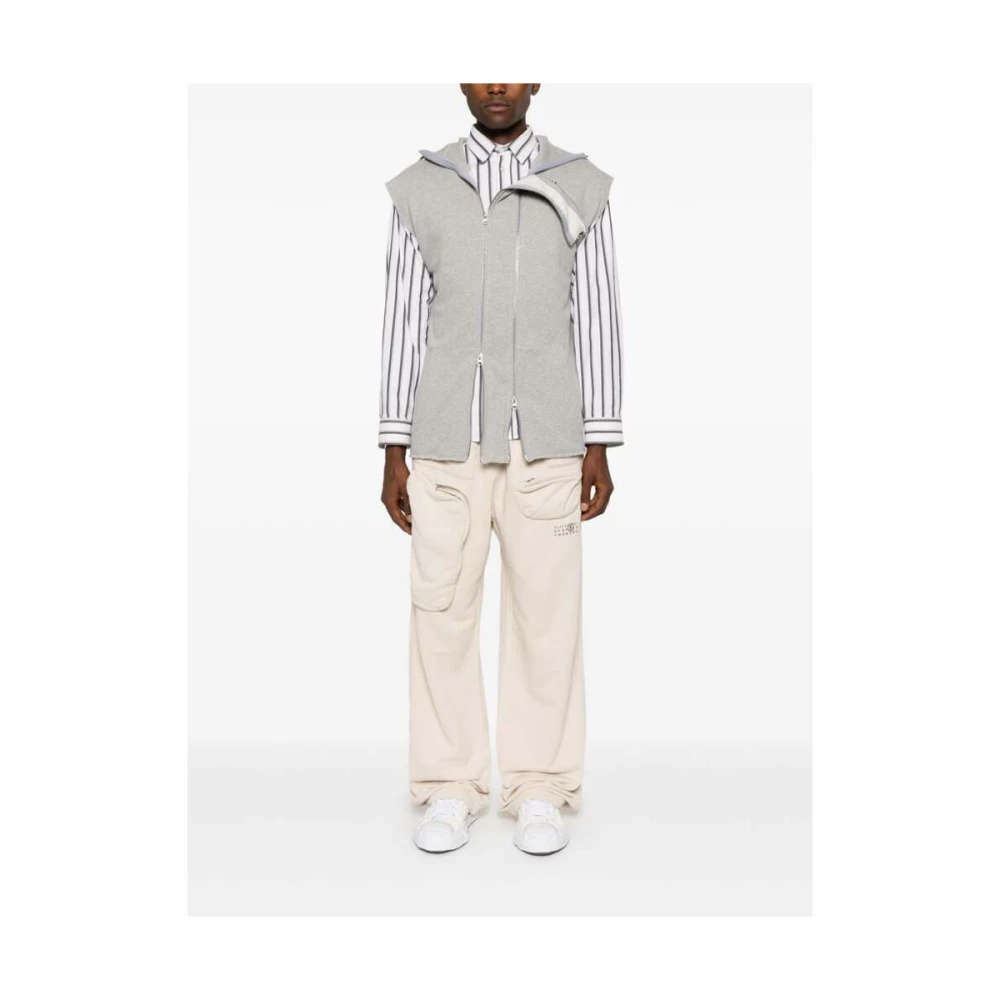MM6 Maison Margiela Beige Katoenen Jersey Broek Beige Heren