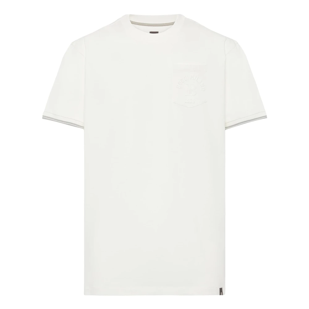 Boggi Milano T-shirt van katoenmix White Heren