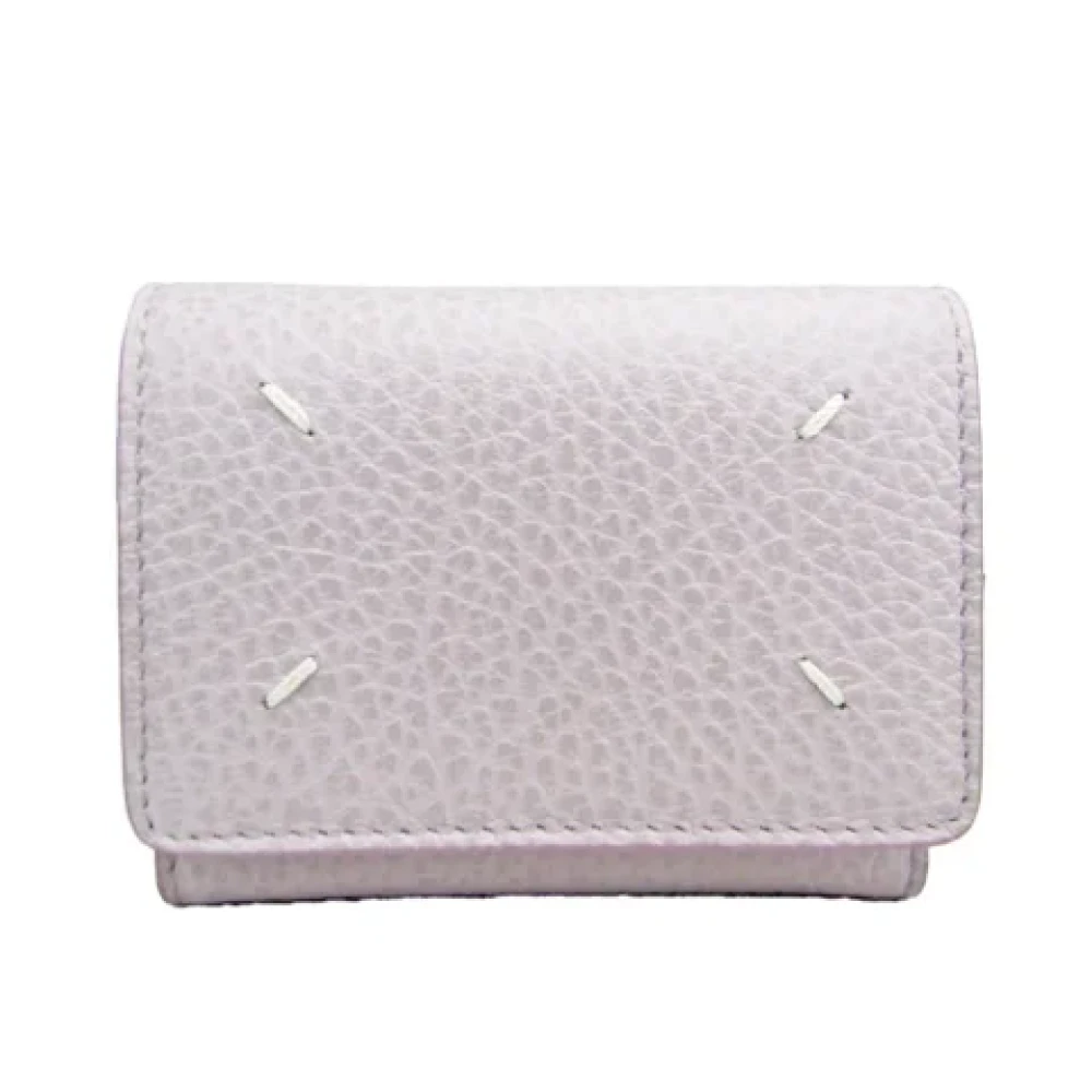 Maison Margiela Pre-owned Leather wallets Purple Dames