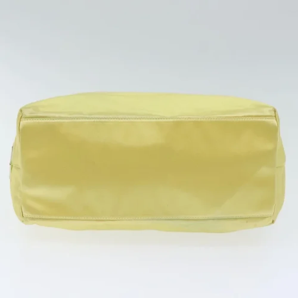 Prada Vintage Pre-owned Satin handbags Yellow Dames
