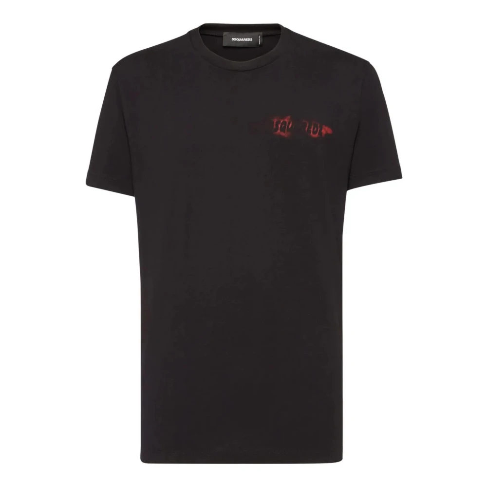 Dsquared2 Zwart T-shirt met Logo Print Black Heren