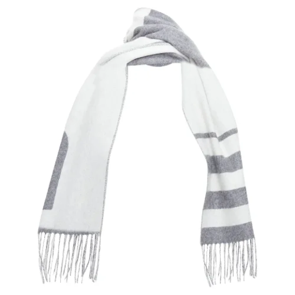 Hermès Vintage Pre-owned Fabric scarves Gray Dames