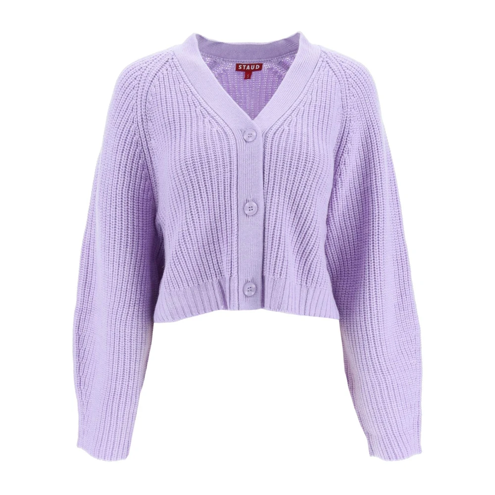 Staud V-neck Knitwear Purple Dames