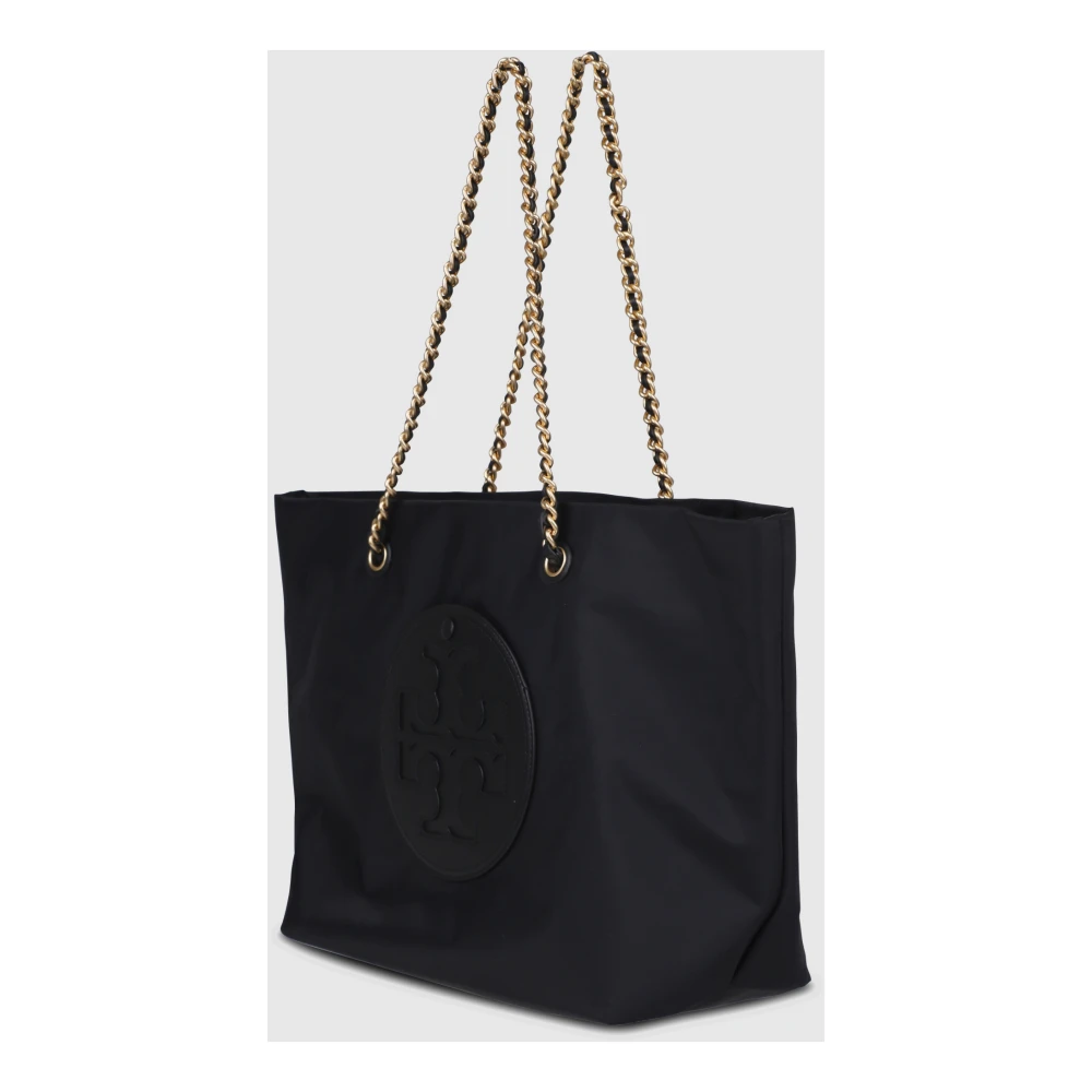 TORY BURCH Ella Logo-Patch Tas Black Dames