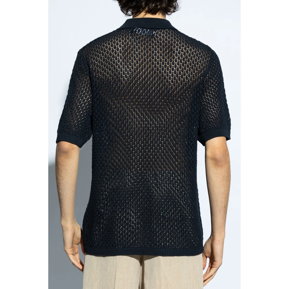 Samsøe Saterry Polo Shirt Blue Heren