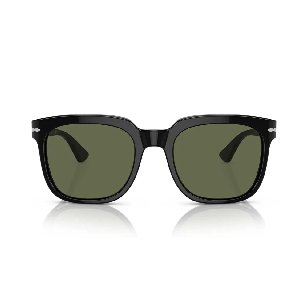 Persol Unisex Black Sunglasses, 56 Mm, Classic Square Sunglasses Polarized Green
