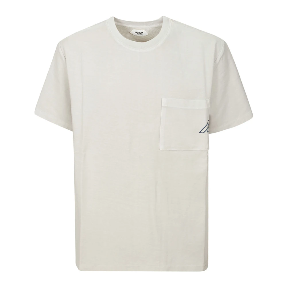 Autry Amour Crewneck Pocket Tee Beige Heren