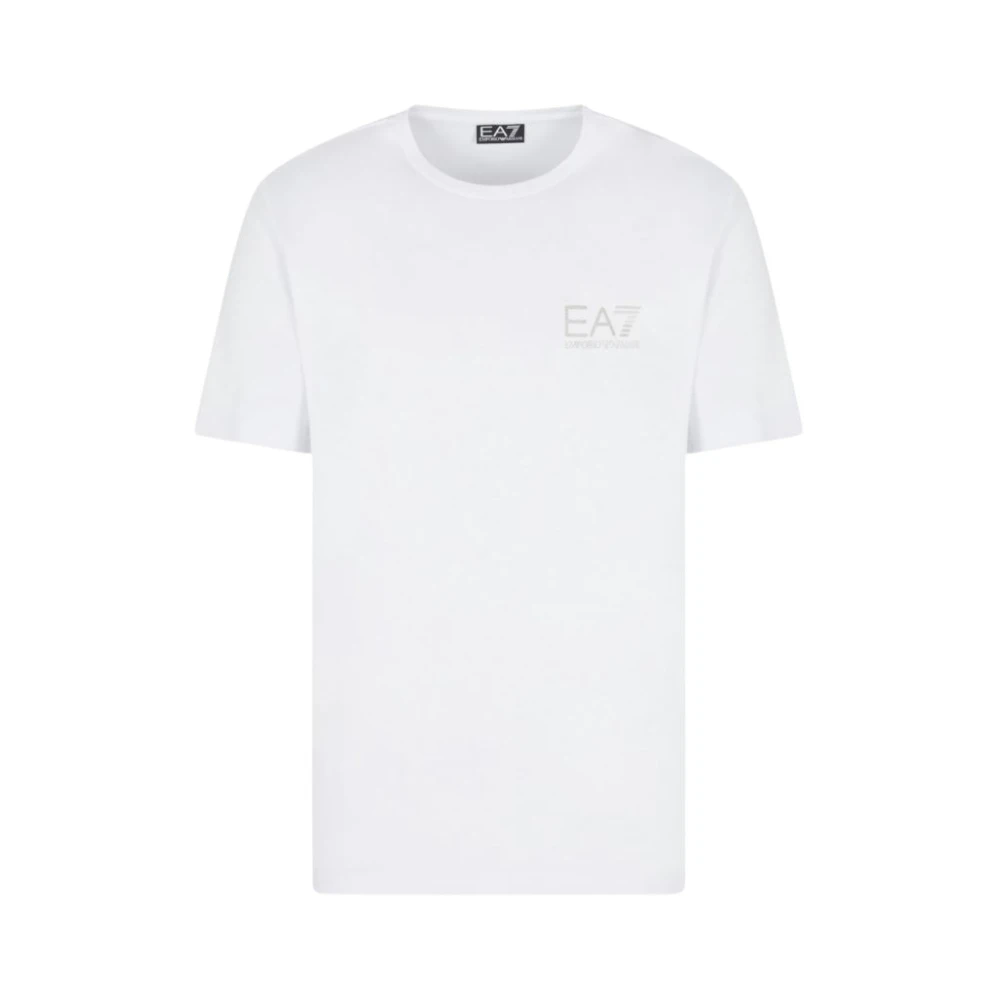 Emporio Armani Ea7 Mannelijk Wit Tops Heren, Xl, Slim Fit T-Shirt