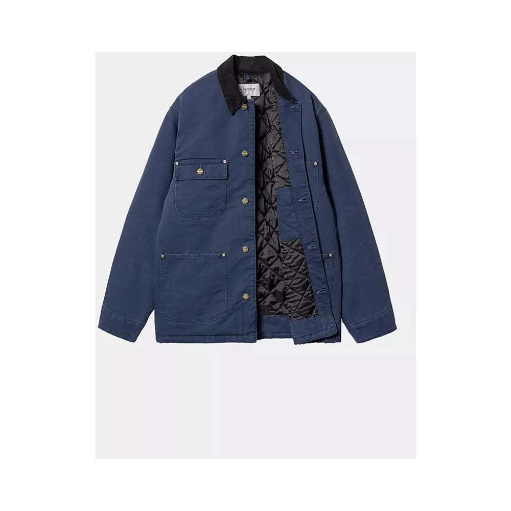 Carhartt WIP Verouderd Canvas Werkjas Luchtmacht Blauw Blue Heren