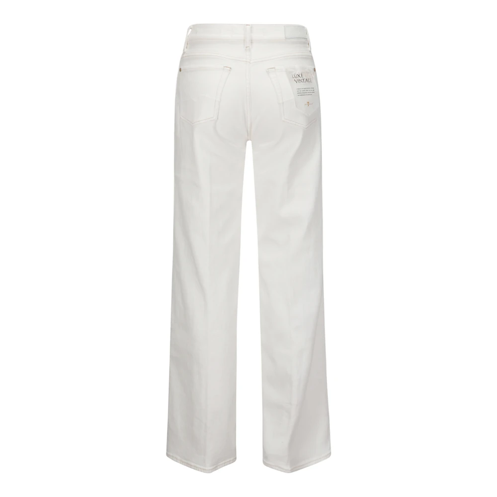 7 For All Mankind Jeans Straight Pre-owned White Dames