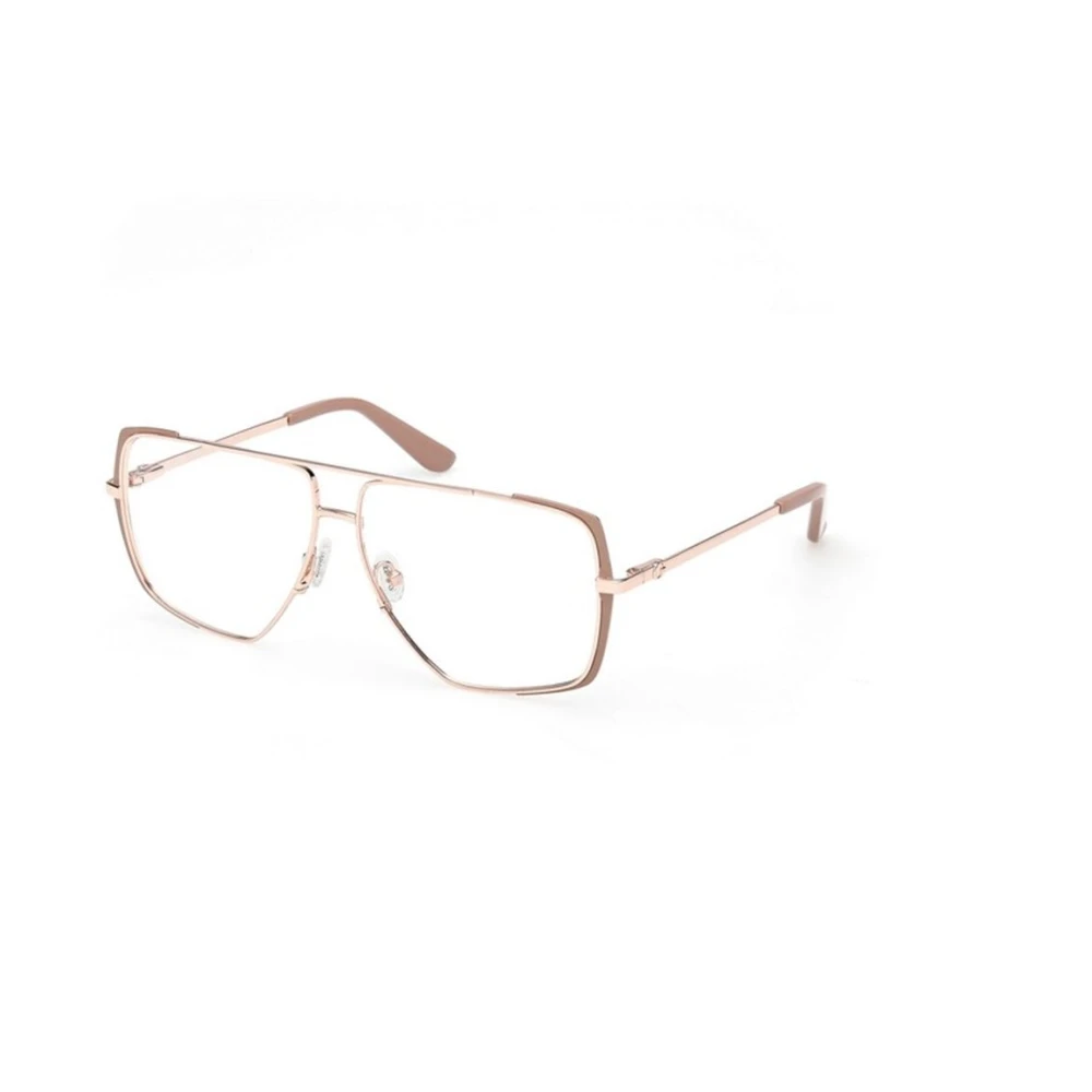 Guess Beige Glasses, Female, 60 Mm, Aviator Frame