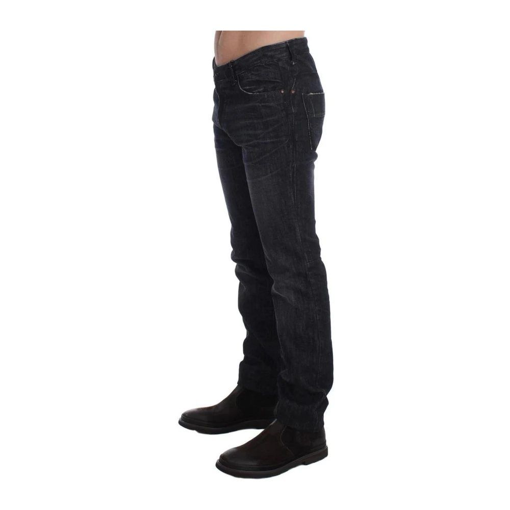 Costume National Zwarte Stretch Denim Jeans Black Heren