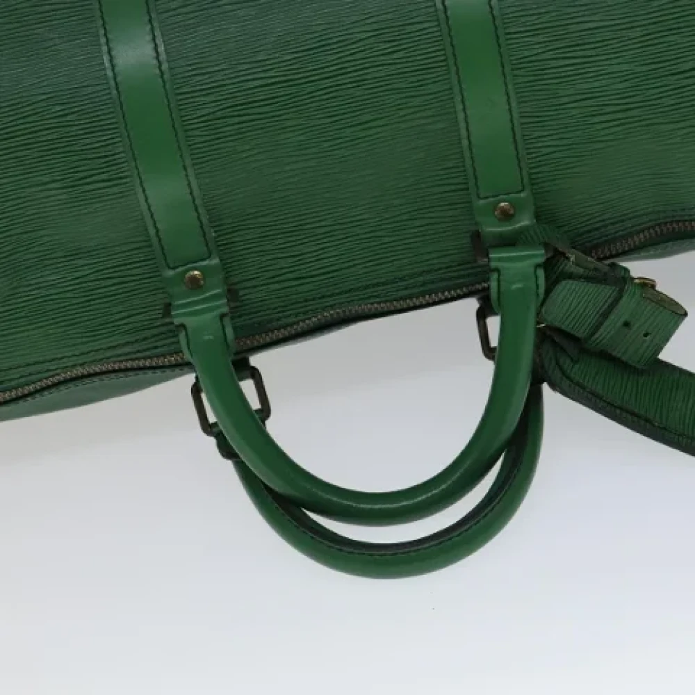 Louis Vuitton Vintage Pre-owned Leather travel-bags Green Dames