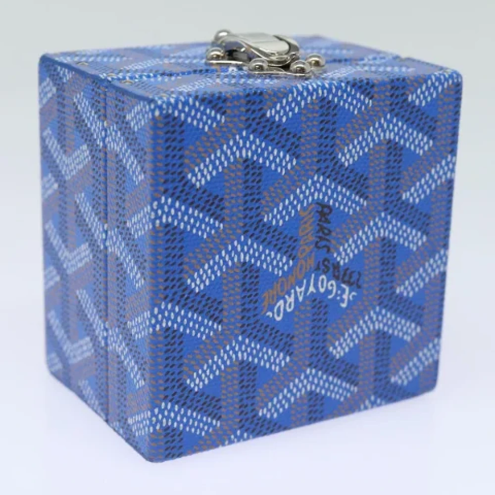 Goyard Vintage Pre-owned Leather pouches Blue Dames