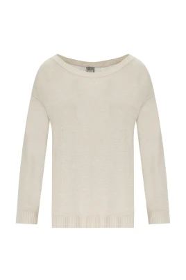 Beige Linne Dandy Crewneck Sweater