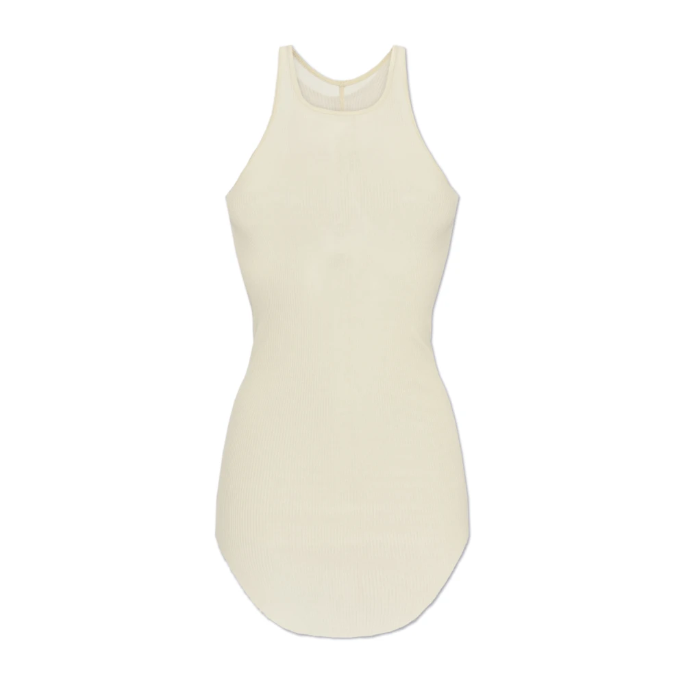 Rick Owens Top Bacic Rib White Dames