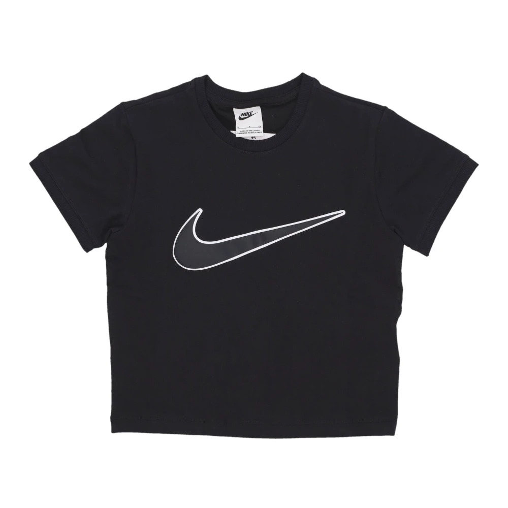 Nike Cropped Swoosh T-shirt Black, Dam