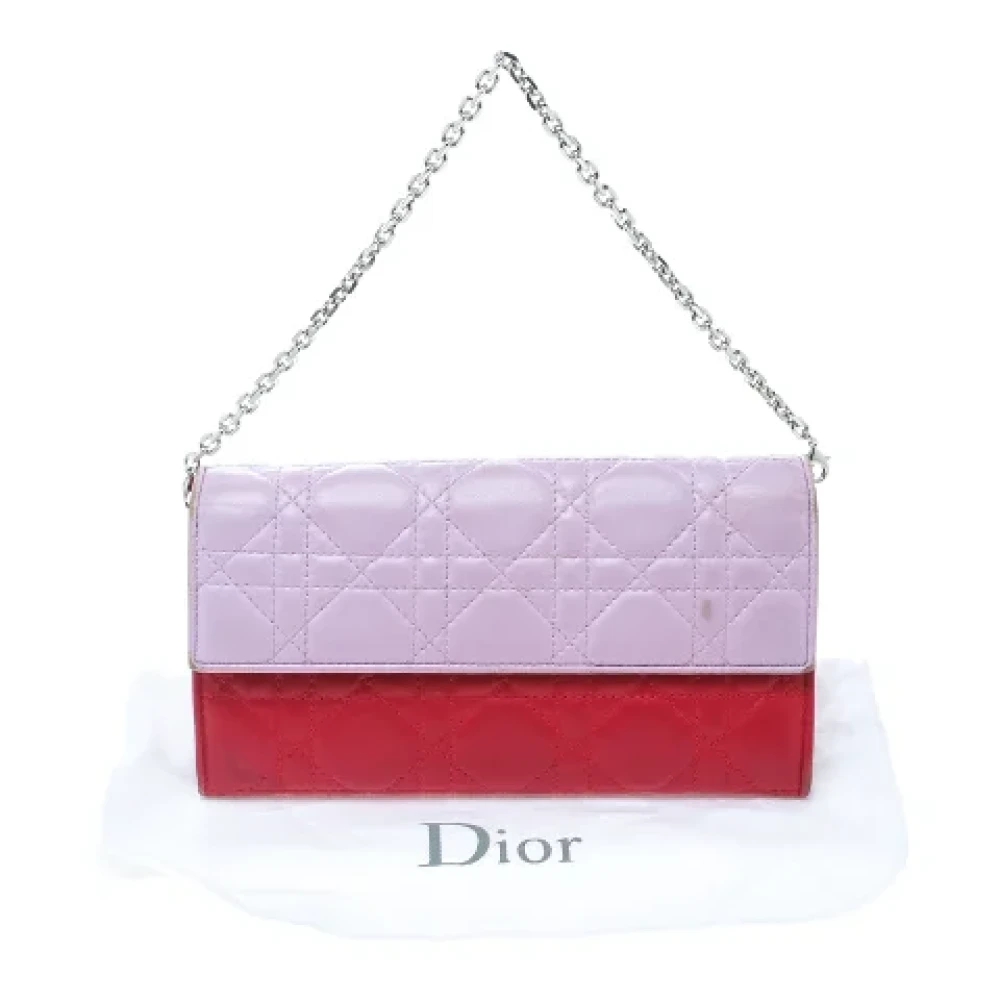 Dior Vintage Pre-owned Leather wallets Pink Dames