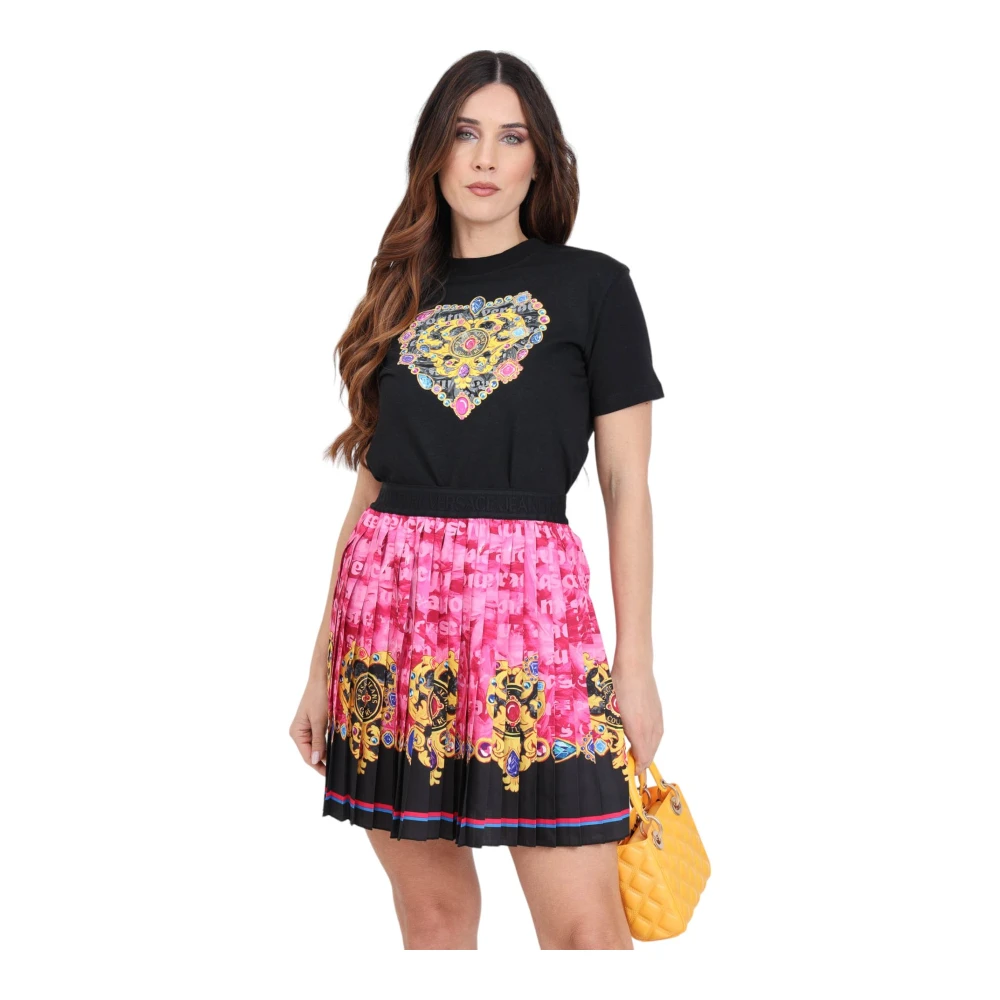 Versace Jeans Couture Korte Mouw T-shirt Black Dames