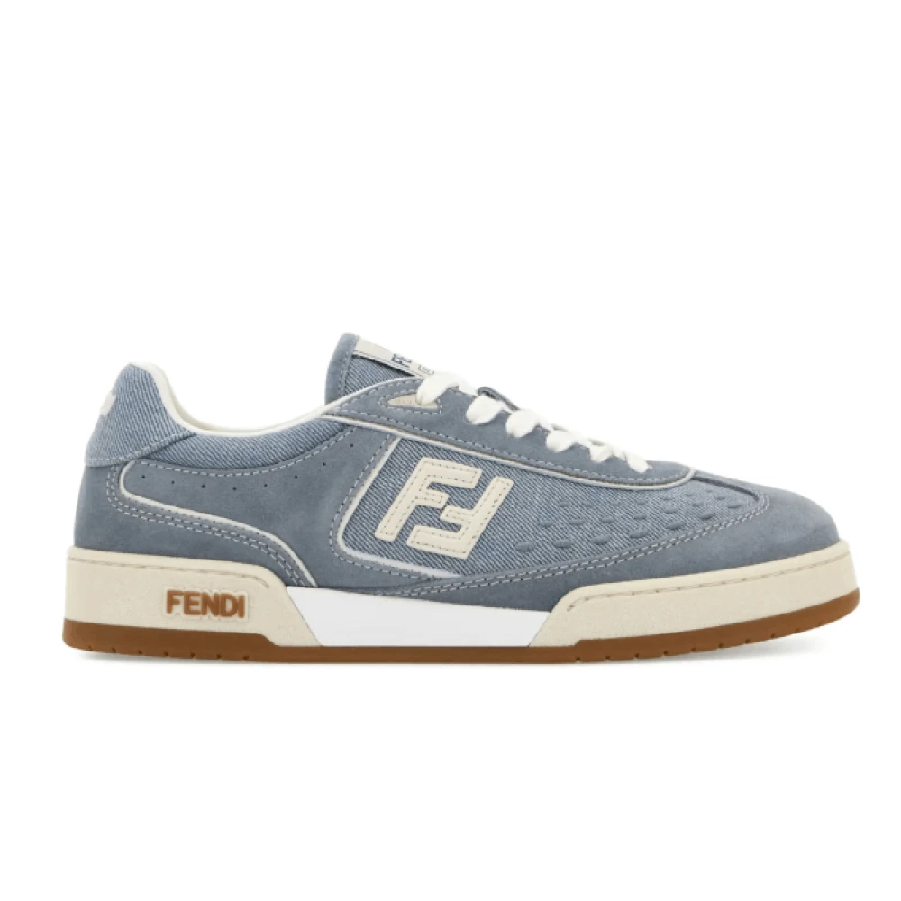 Fendi Blauwe Match Veterschoenen Dames Schoenen