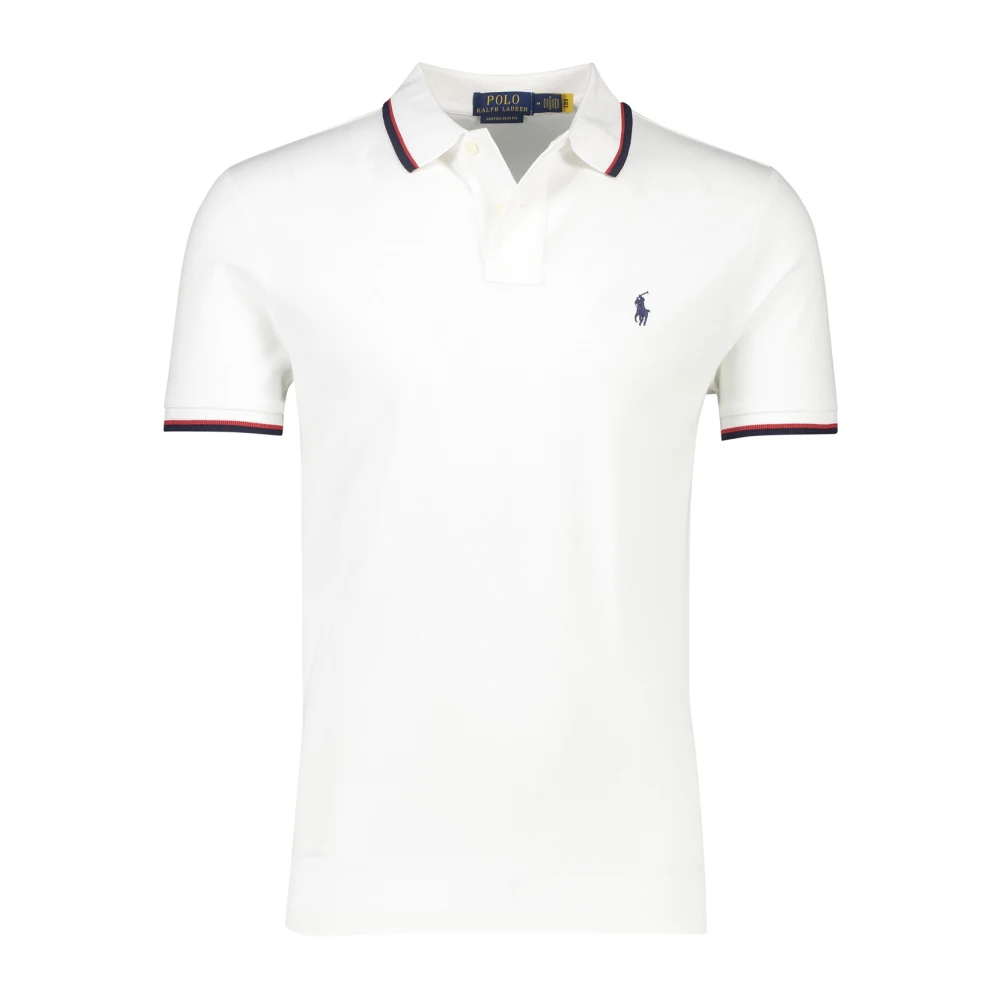 Polo Ralph Lauren Men's White Polo Shirts, Xl, Short Sleeve Slim Fit Polo