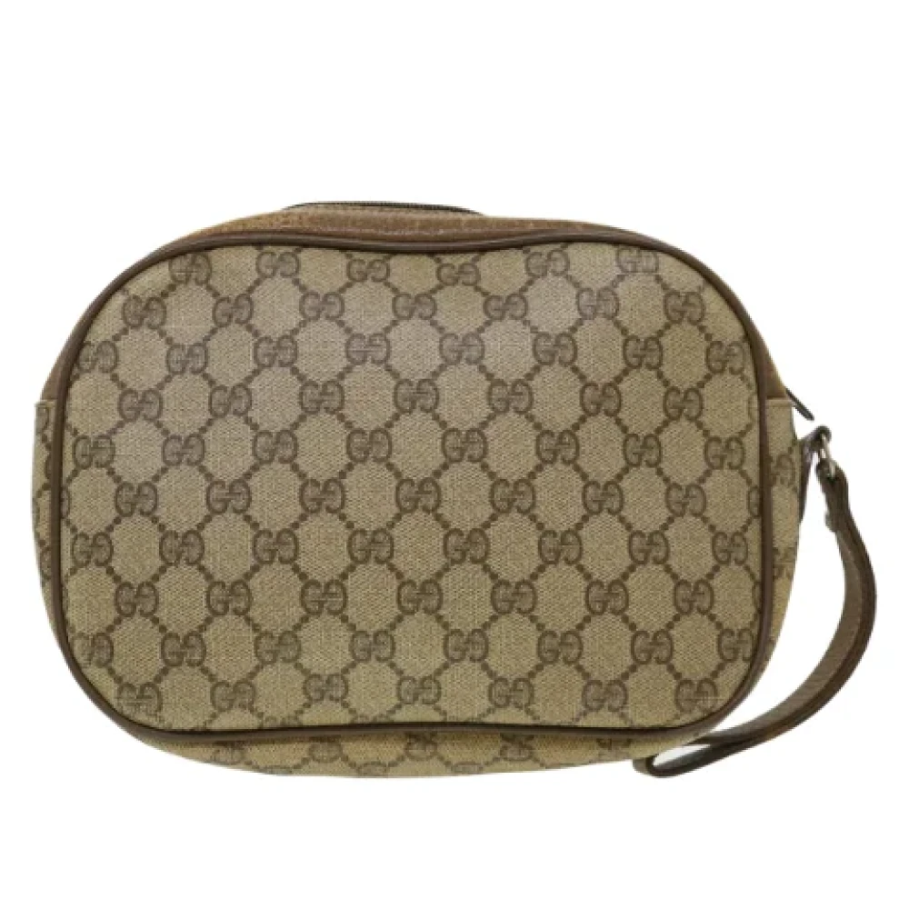 Gucci Vintage Pre-owned Canvas clutches Beige Dames