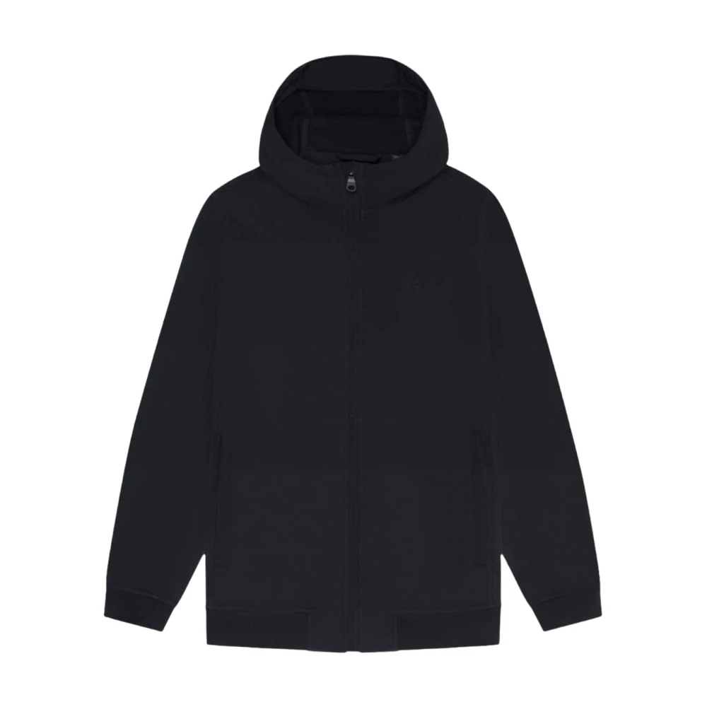 Lyle & Scott Softshell Parka Polyester Tonal Fleece Black Heren