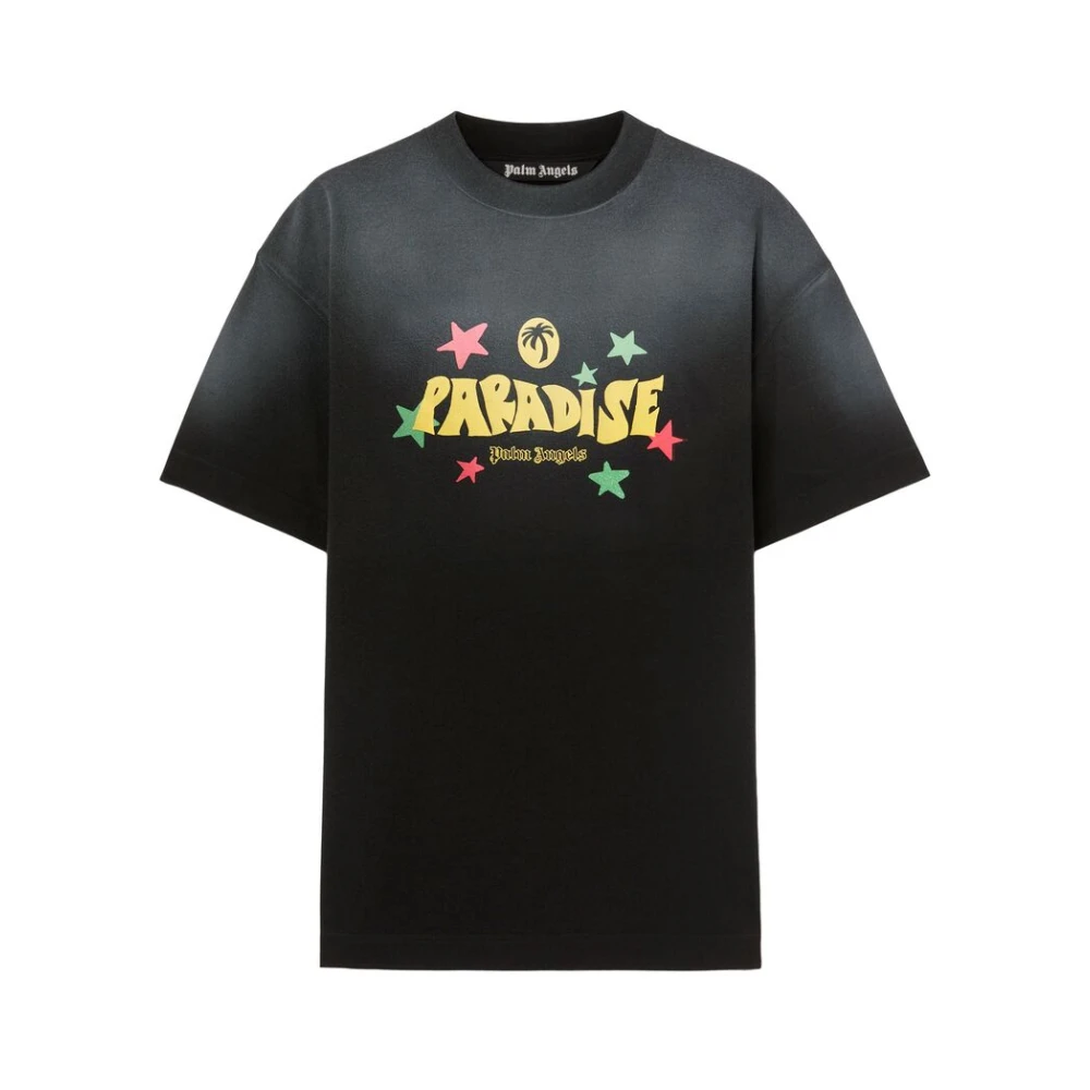 Palm Angels Zwart Crew Neck T-shirt Black Heren