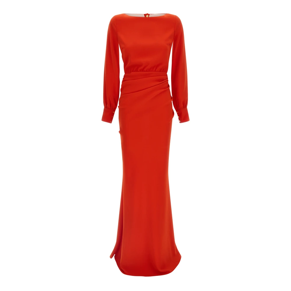 Elisabetta Franchi Red Gowns, Female, L, Carpet Dress