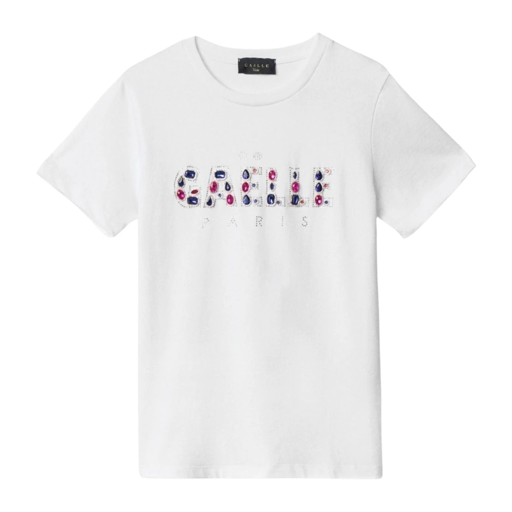 Gaëlle Paris Dames Logo Steen T-shirt White Dames