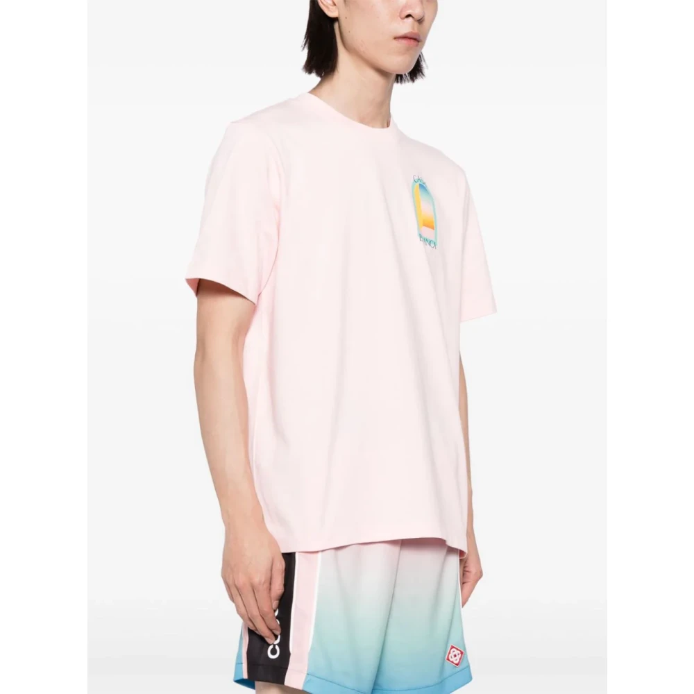 Casablanca Roze T-shirts en Polos met Logo Pink Heren