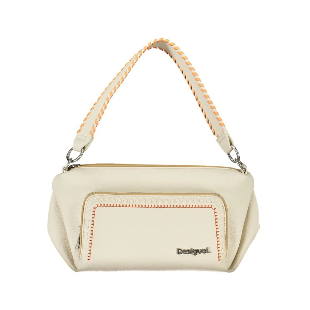 Desigual Women's White Handbag With Removable Shoulder Strap
